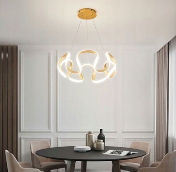 КОЛЬЦО ПОДВЕСНОЙ СВЕТИЛЬНИК ПЛАФОН круглая люстра СВЕТОДИОДНЫЙ ПУЛЬТ ДИСТАНЦИОННОГО УПРАВЛЕНИЯ ЗОЛОТО 3 ЦВЕТА