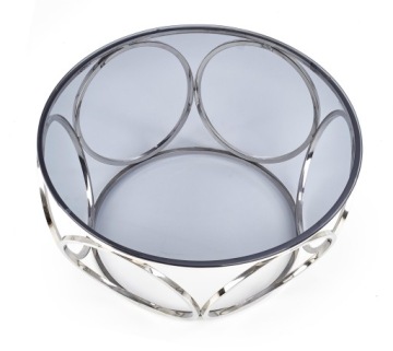 НИЗКИЙ ЖУРНАЛЬНЫЙ СТОЛИК ДЛЯ ГОСТИНОЙ, ДЫМЧАТОЕ СТЕКЛО