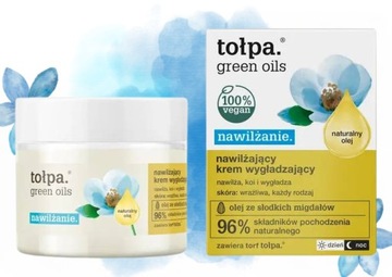 Krem nawilżający wygładzający do twarzy rozświetlający Tołpa green 50 ml