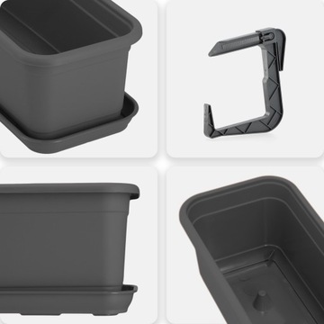 БАЛКОННЫЙ ЯЩИК, ЦВЕТОЧНЫЙ ВАЗ 80см С РУЧКАМИ