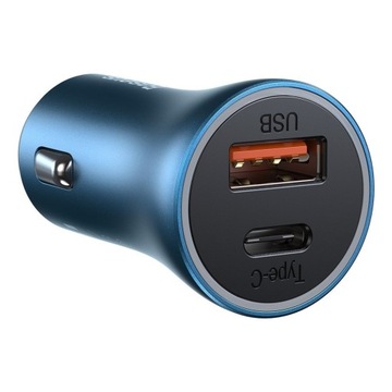 БЛОК ПИТАНИЯ АВТОМОБИЛЬНОГО ЗАРЯДНОГО УСТРОЙСТВА BASEUS 1X USB-C USB-A QC 4.0 PD 40 Вт