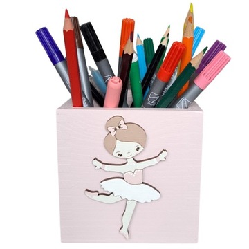 ORGANIZER PRZYBORNIK POJEMNIK NA KREDKI Z IMIENIEM