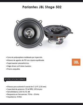 JBL STAGE 502 13cm 105W GŁOŚNIKI SAMOCHODOWE SALE!