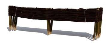 Płotek wiklinowy | Palisada Obrzeże | Płot Rabatówka EKO 120 cm / H 10 cm