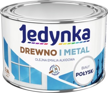 JEDYNKA DO DREWNA I METALU 0,36l POŁYSK BIAŁY