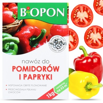 NAWÓZ Wieloskładnikowy POMIDORÓW PAPRYKI WARZYW 1kg GRANULOWANY Uniwersalny