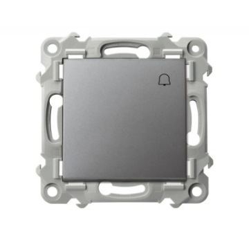 САПФИР Кнопочный выключатель Колокольчик МАТОВЫЙ СЕРЫЙ LP-6Z/m/70