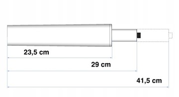 Актуатор для вращающегося кресла OFFICE, CHAIRlift, черный, 235 мм