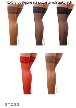 PASSION ST022 Чулки со швом 3/4 Неро