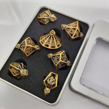 НАБОР МОЛОТОВА ИЗ 7 МЕТАЛЛИЧЕСКИХ КУБИКОВ ДЛЯ РПГ