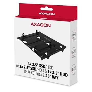 Рамка для установки 4x 2,5 HDD/SSD (2x2,5 3,5) в 5,25