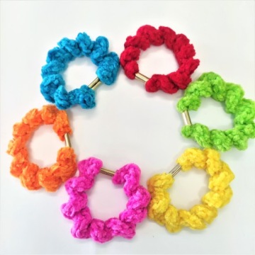 Gumki do włosów grube kolorowe