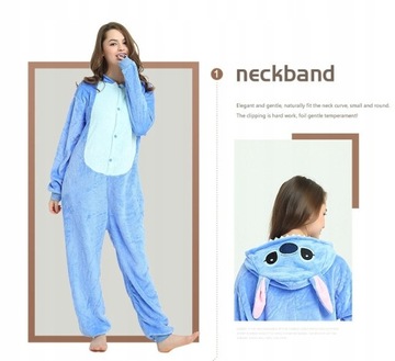 PIŻAMA STICH DRES ONESIE KIGURUMI KOMBINEZON S-XL