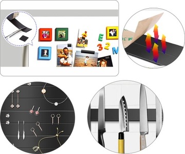 TAŚMA MAGNETYCZNA NEODYMOWA klej 3M MOCNE PRZYCIĄGANIE 10cm / 10mm / 1,5mm