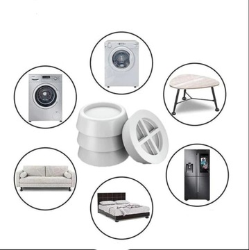 Резиновые антивибрационные накладки для стиральной машины, белая резина, 4 шт.