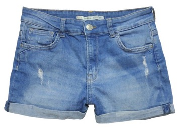 BERSHKA spodenki damskie jeansy szorty przetarcia HOT PANTS 38