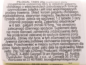Pilogal tabletki galgantowe Hildegard 100 tabletek