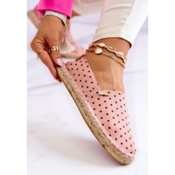 Różowe Tkanina Buty Espadryle Big Star r.36