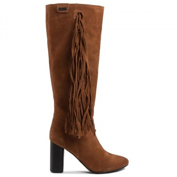 BUTY KOZAKI PEPE JEANS PARSON FRINGES SKÓRA r. 39