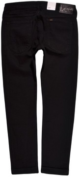 LEE spodnie SKINNY regular BLACK jeans LUKE CROPPED _ W31 L32