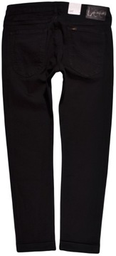 LEE spodnie SKINNY regular BLACK jeans LUKE CROPPED _ W34 L30