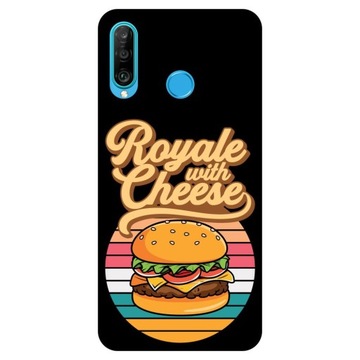 Etui do Huawei P30 Lite Wzory Hamburger Burger Frytki Fast Food