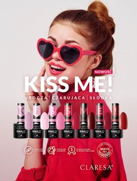 CLARESA Lakier Hybrydowy do paznokci KISS ME! 2 różowy blink