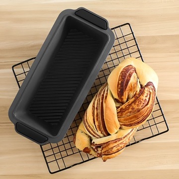 БОЛЬШАЯ СИЛИКОНОВАЯ ФОРМА ДЛЯ ВЫПЕЧКИ ХЛЕБА, ПАШТОВ, ТОРТОВ, ЗАГРУЗКА С АНТИПРИГАРНЫМ ЗАГРУЗКОЙ