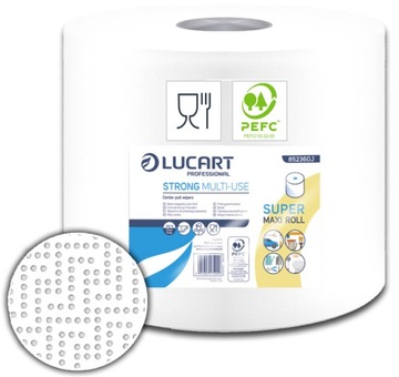 Ręcznik papierowy celuloza Lucart w opakowaniu 2 szt. biały