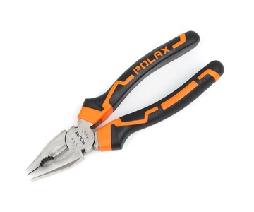 Пассатижи комбинированные, плоскогубцы универсальные, ручки двухкомпонентные Cr-V 200 мм Polax