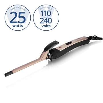 Kompaktowa lokówka tradycyjna do włosów ceramiczna 25W 9mm