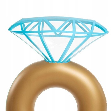 Надувной круг для плавания Золотой Синий