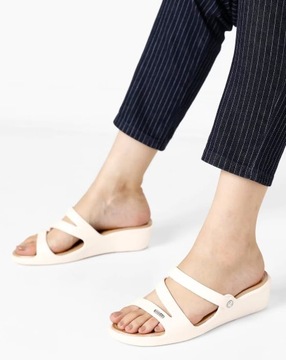 Crocs BEŻOWO-KREMOWE buty sandały klapki Patricia 42-43
