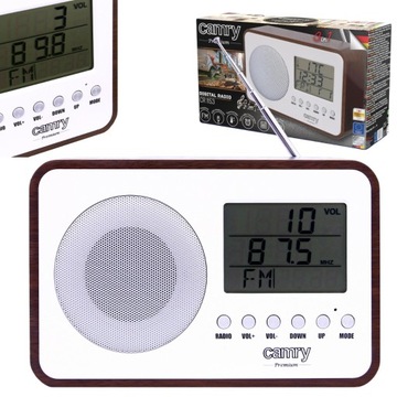 RADIO CYFROWE PRZENOŚNE FM/USB BUDZIK TERMOMETR