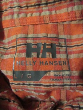 HELLY HANSEN pomarańczowa męska koszula w kratkę L