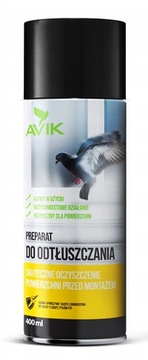 ODTŁUSZCZACZ PREPARAT ŚRODEK SPRAY DO ODTŁUSZCZANIA POWIERZCHNI AVIK 400ML
