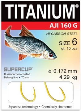 HACZYKI Z PRZYPONEM TITANIUM PŁOCIOWY AJI R.6