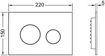 Tece Loop TECE Loop - przycisk spłukujący do WC z tworzywa mosiądz metalicz