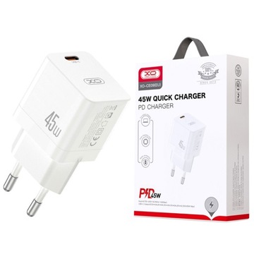 Зарядное устройство XO CE09 PD 45 Вт 1x USB-C белое