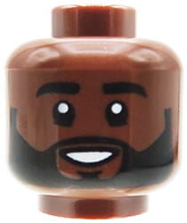 LEGO głowa / główka figurki - mężczyzna, brązowa