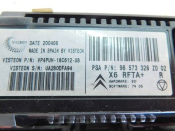 CITROEN C6 2.7 HDI 07R PANEL VENTILACE KLIMATIZACE 96573328ZD