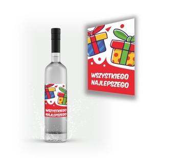 Etykietki na wódkę urodzinową 74x100 mm, 13 szt