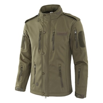 KURTKA MĘSKA CIEPŁA POLAROWA WODOODPORNA ZIMOWA TAKTYCZNA SOFTSHELL R.XL