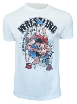 Koszulka SPORTOWA WRESTLING ART BIAŁA | XL