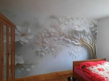 3D ОБОИ ДЛЯ СТЕН ЗОЛОТОЕ ДЕРЕВО ЦВЕТЫ ГРАФИКА узоры #