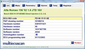 ИНТЕРФЕЙС MultiECUScan FIAT,ALFA-ROMEO,LANCIA-OBD2