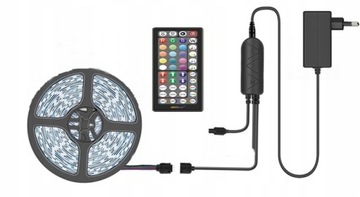 Taśma LED 15m RGB 5050 Bluetooth Pilot Aplikacja Zestaw Ledy SMD 30led/m