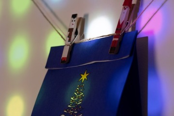 АДВЕНТ-календарь DIY сумки 24шт наклейки ЭКОЛОГИЧЕСКИЙ своими руками