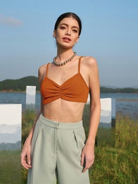 POMARAŃCZOWY TOP Shein _S1H L