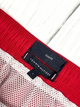 TOMMY HILFIGER Spodenki Szorty Kąpielowe Plażowe Męskie Slim Fit Logo r. S